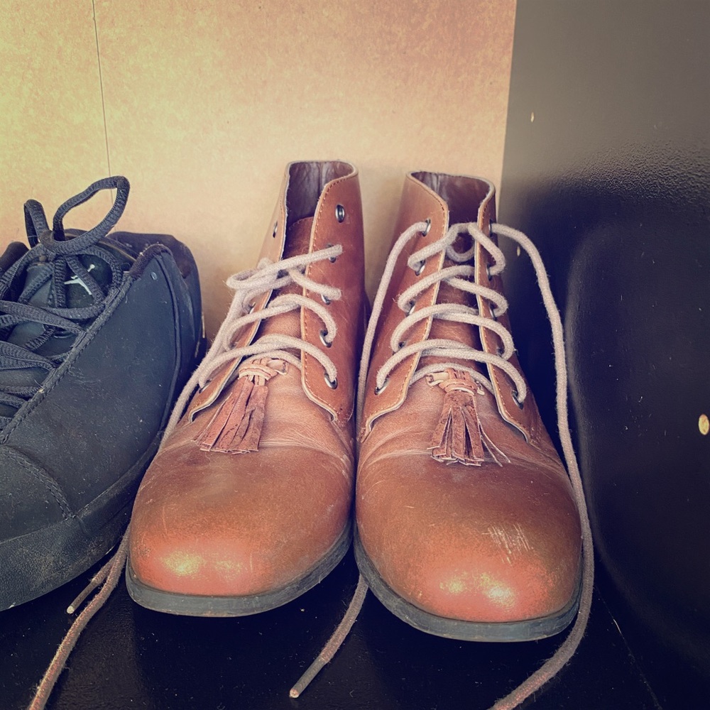 Brown ankle highs